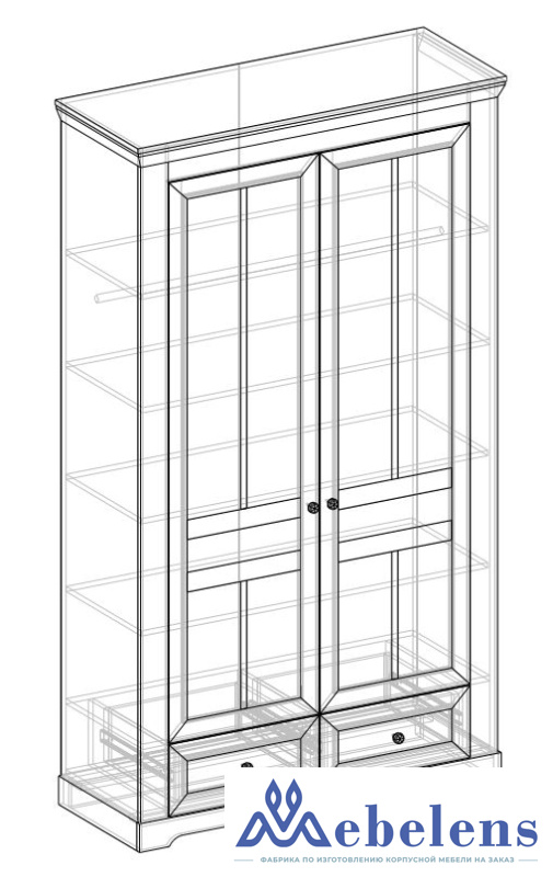 Шкаф 2-х створчатый Ривьера